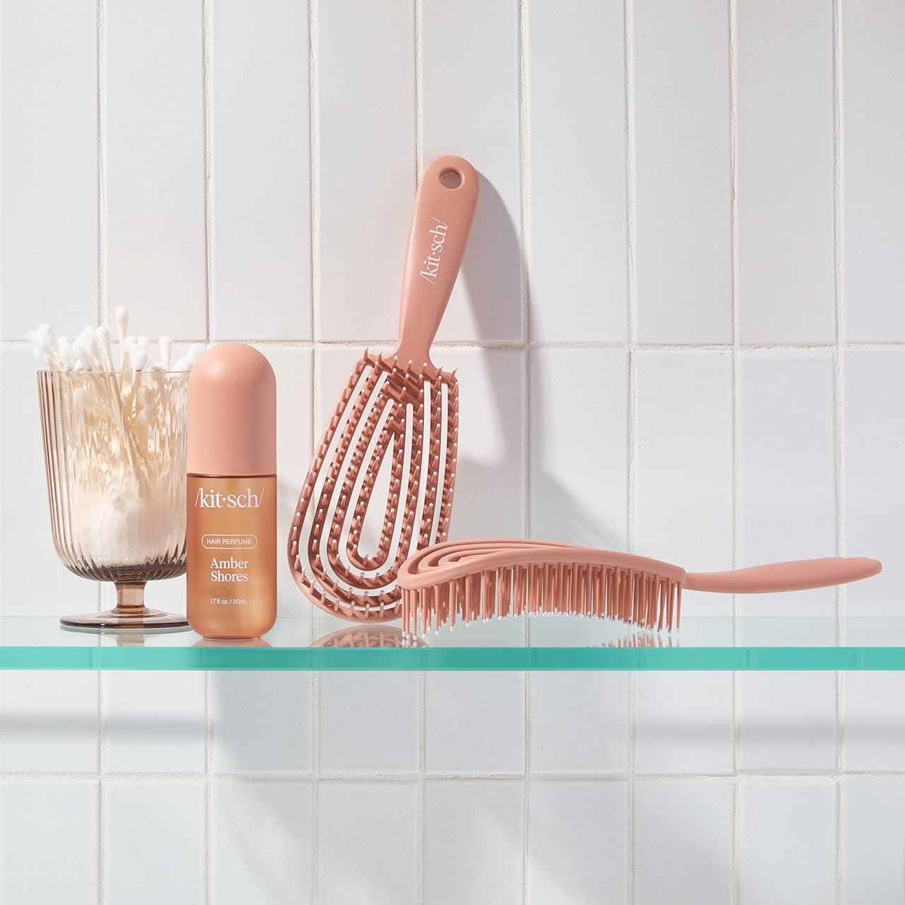 Detangler Brush – Flexible Curly Hair Brush for Women, Men & Kids | Detangling Hairbrush with Bendable Frame and Ultra-Smooth Bristles for Wet or Dry Strands - Terracotta
