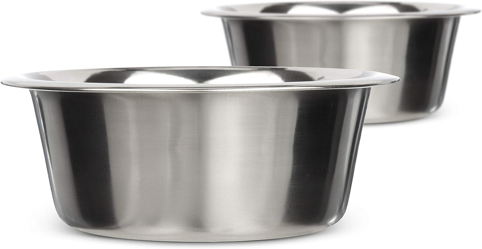 5 Cup (40 Oz.) Stainless Steel Dog Bowls, 1 Single Neater Feeder Replacement Bowl (Medium Deluxe Model), Dog Food Bowl or Water Bowls, Dishwasher Safe Metal Dish for Medium Dogs