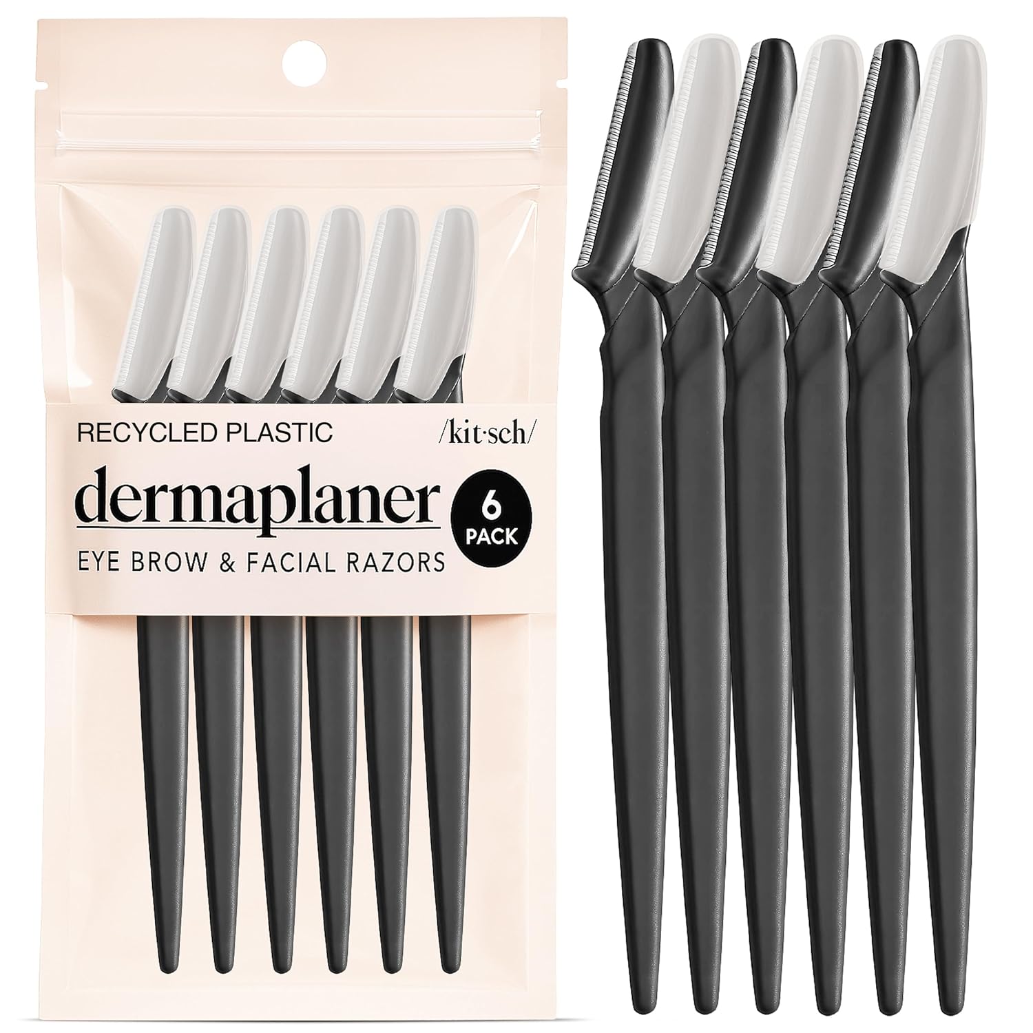 Dermaplane Razor for Women Face - Face Razors for Women and Men - Eyebrow Trimmer, Shaver, Recycled Plastic Dermaplaning and Skin Care Tool - Terracotta, 12 Pcs