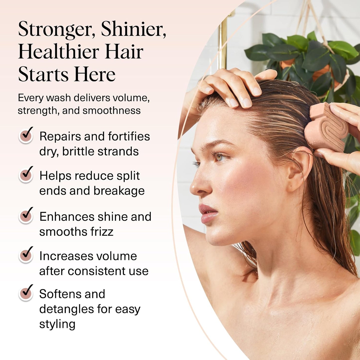 Rice Water Shampoo Bar – Dry Hair Shampoo & Soap Bar for Hair Care & Hair Growth – Women and Mens Shampoo – Strengthens Damaged Hair – Vegan, Paraben, Silicone & Sulfate-Free – 3.2 Oz