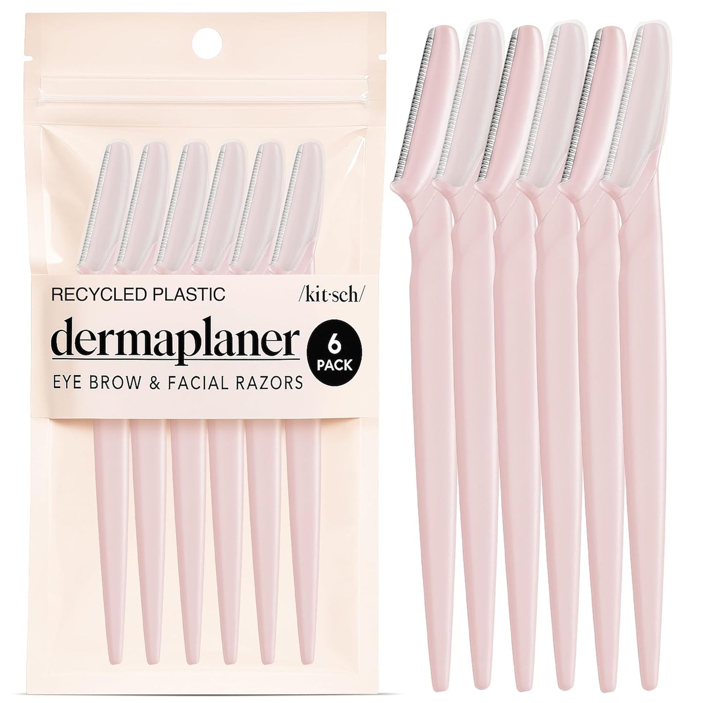 Dermaplane Razor for Women Face - Face Razors for Women and Men - Eyebrow Trimmer, Shaver, Recycled Plastic Dermaplaning and Skin Care Tool - Terracotta, 12 Pcs