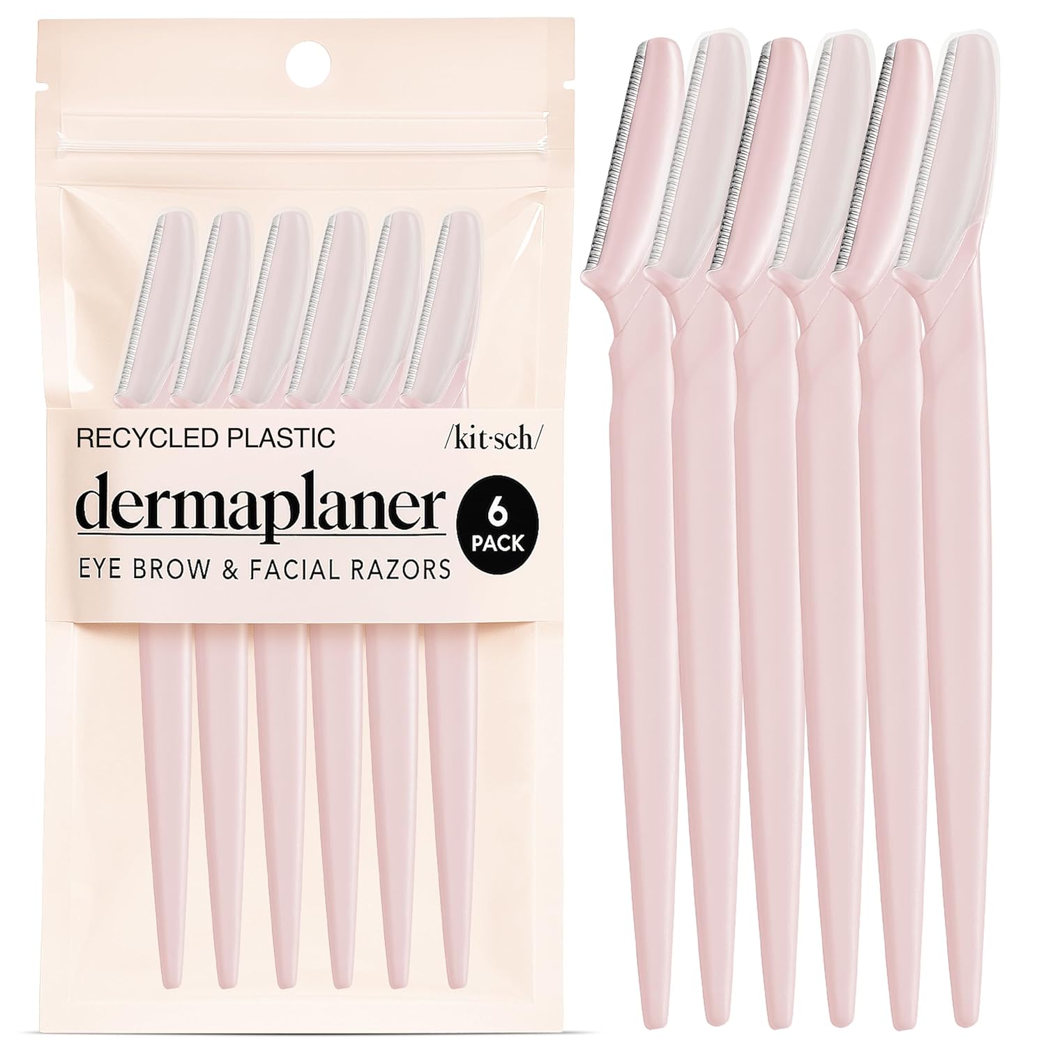 Dermaplane Razor for Women Face - Face Razors for Women and Men - Eyebrow Trimmer, Shaver, Recycled Plastic Dermaplaning and Skin Care Tool - Terracotta, 12 Pcs