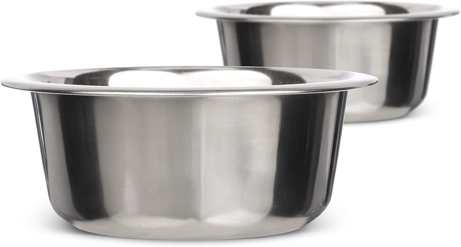 5 Cup (40 Oz.) Stainless Steel Dog Bowls, 1 Single Neater Feeder Replacement Bowl (Medium Deluxe Model), Dog Food Bowl or Water Bowls, Dishwasher Safe Metal Dish for Medium Dogs