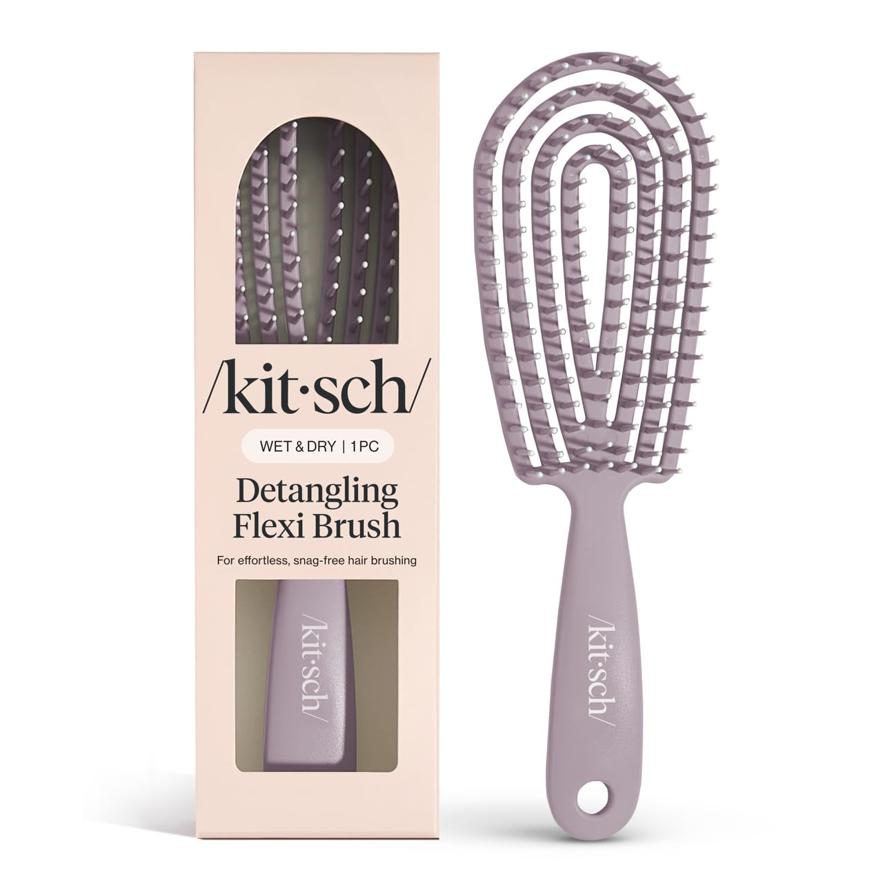 Detangler Brush – Flexible Curly Hair Brush for Women, Men & Kids | Detangling Hairbrush with Bendable Frame and Ultra-Smooth Bristles for Wet or Dry Strands - Terracotta